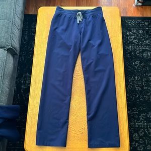 Figs Livingston Basic Scrub Pants Navy Blue Small Tall